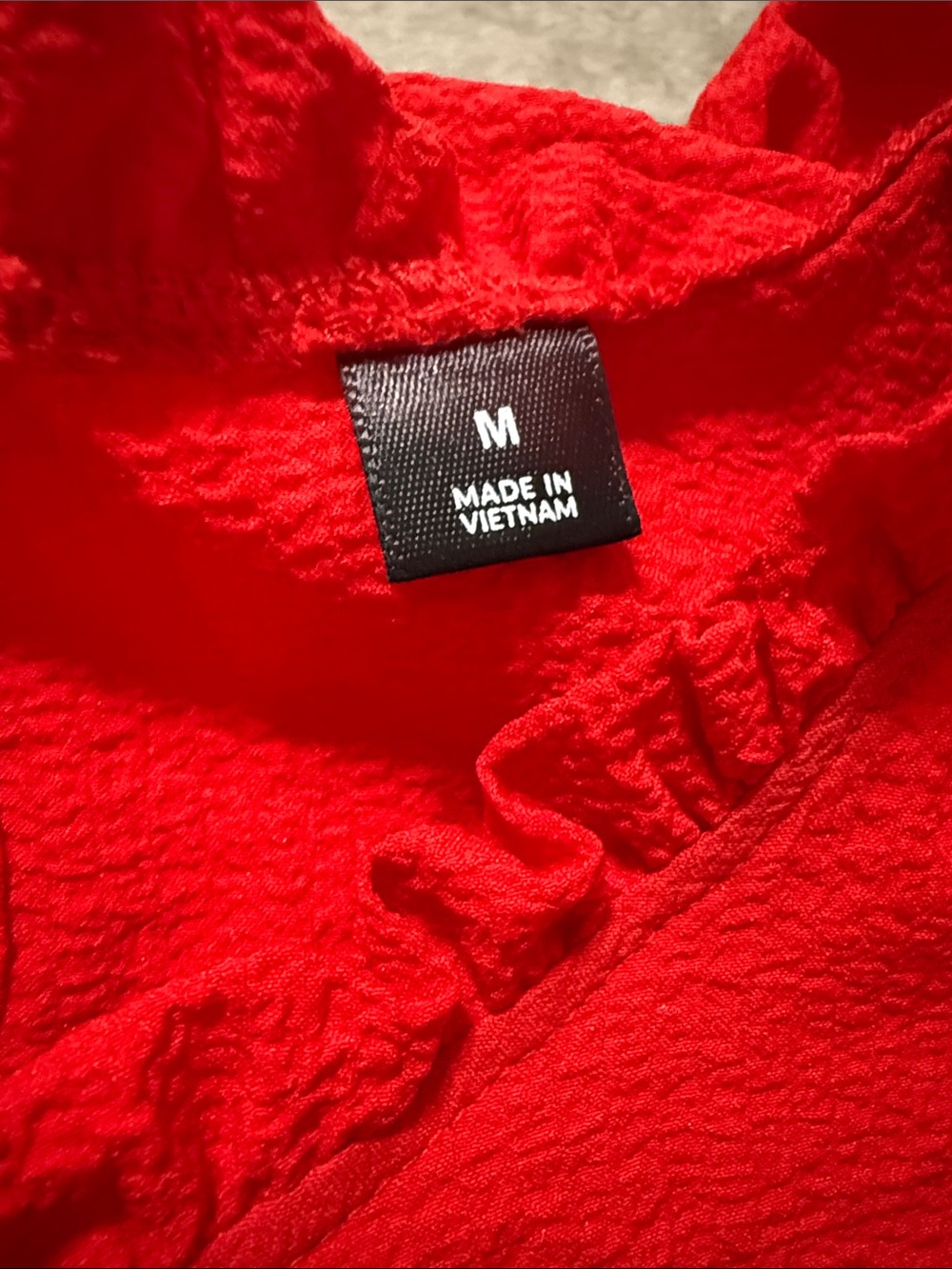 Red Ruffle Sleeve Top - Picture 3 of 3